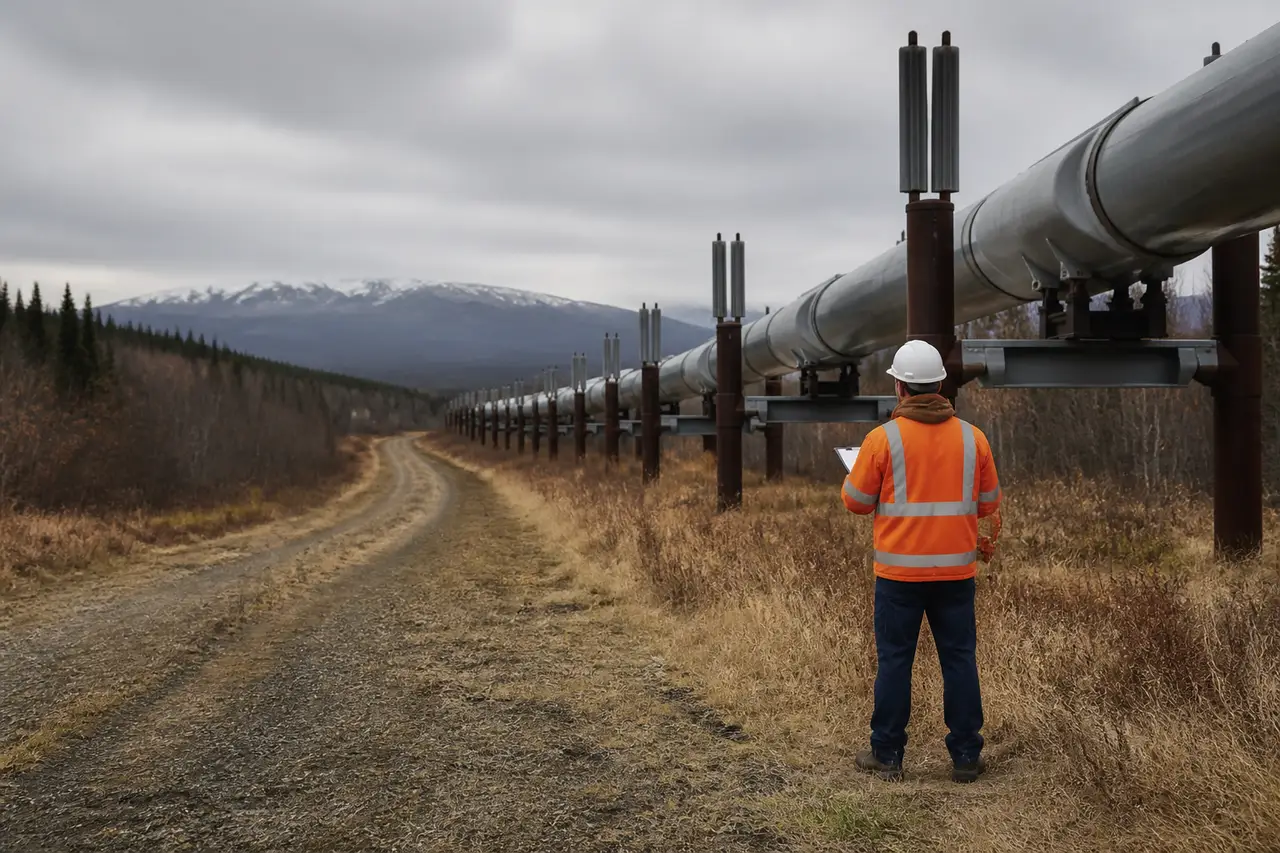 Industrial pipeline engineering scene for U.S. Pipeline Safety Regulations