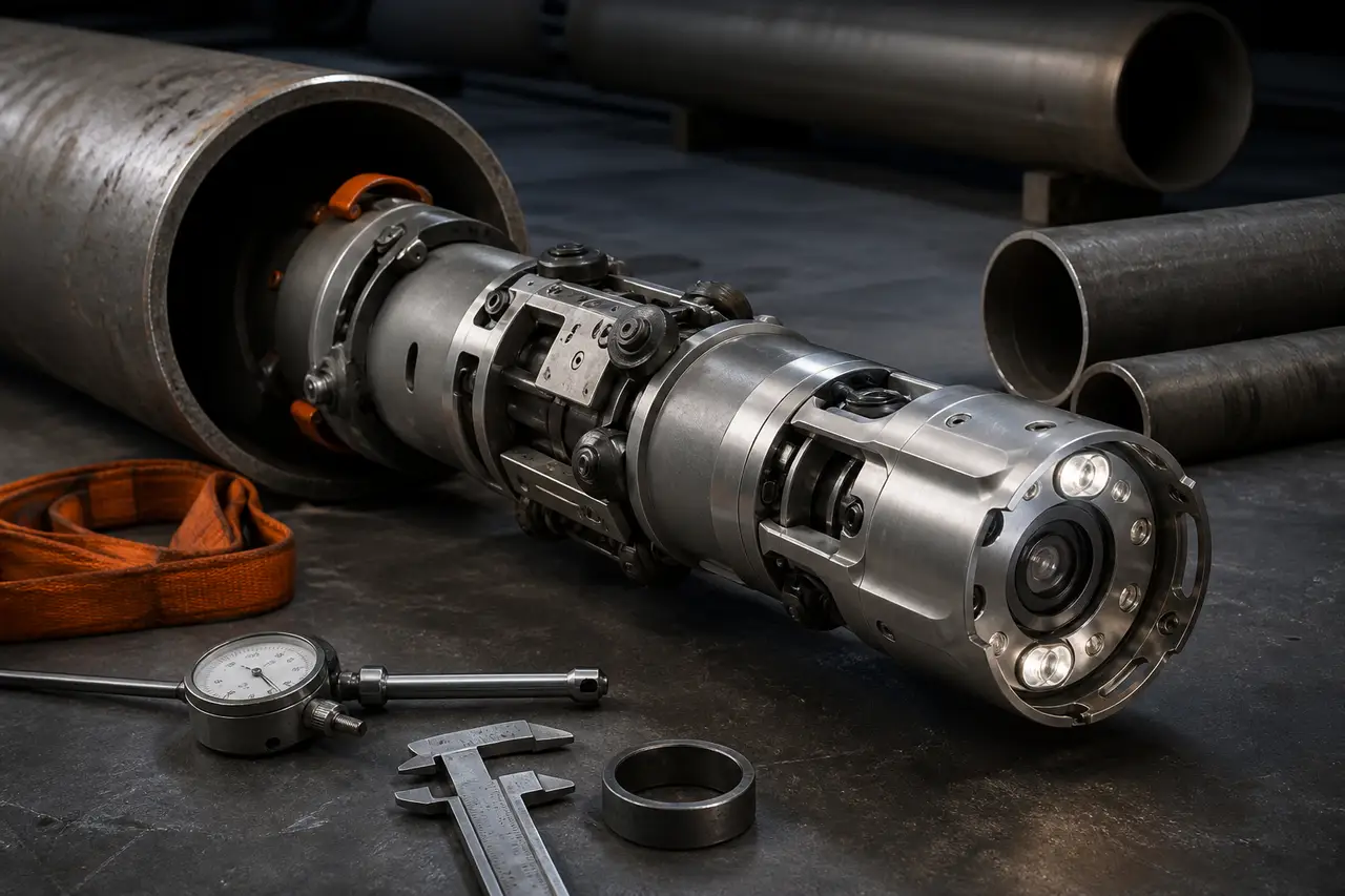 Inline inspection tool and calibrated measurement equipment